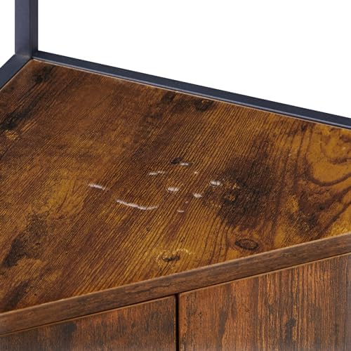 VECELO Corner Cabinet Tall Storage Bookshelf