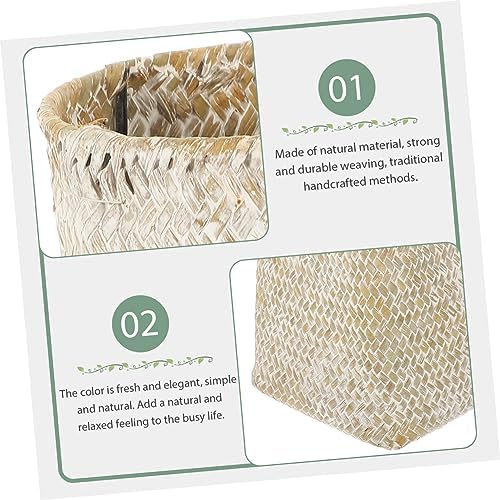 Seagrass Woven Flower Vase for Home Office Decor
