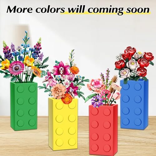 Lego Flower Vase - Yellow for Display and Decoration
