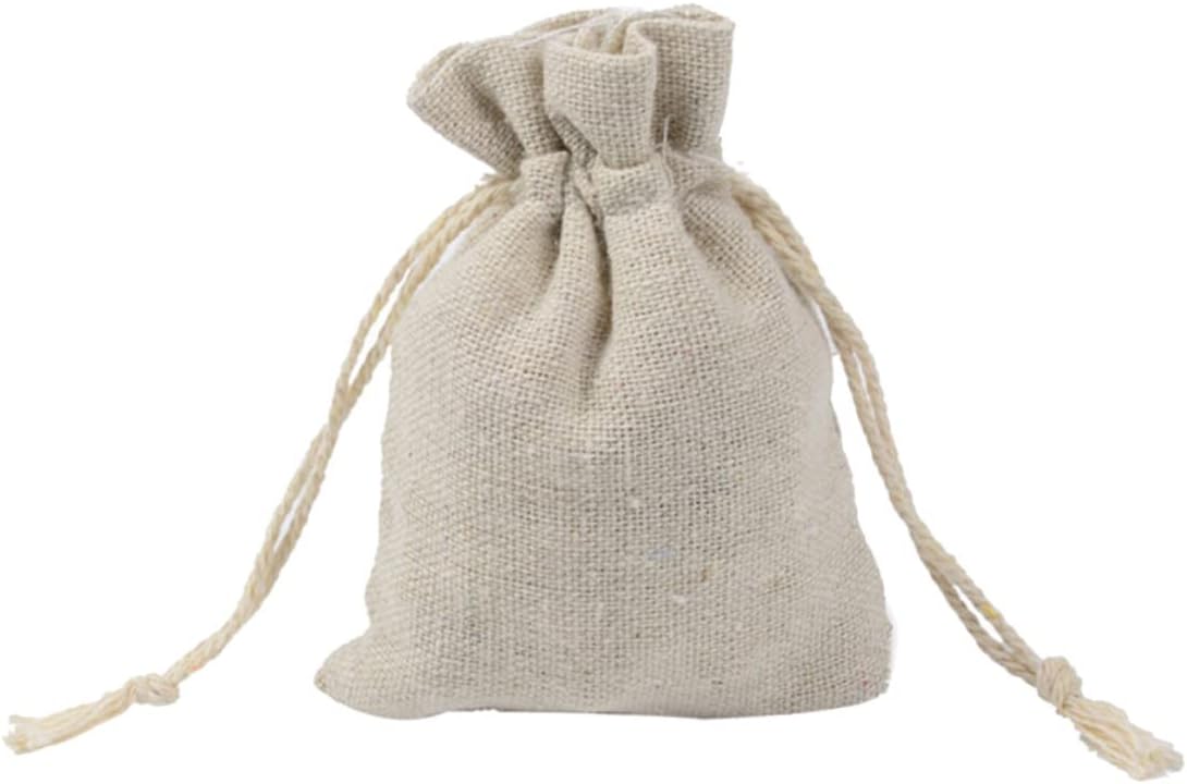 4pcs Cotton Drawstring Lavender Sachets Bags for Storage Tea Travel