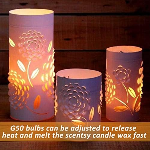 SalPhines Wax Warmer Bulbs 6 Pack G50 25W E12 Base