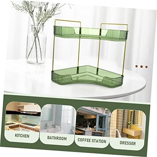 MAGICLULU Transparent Corner Shelf Dual Layer Bathroom Organizer