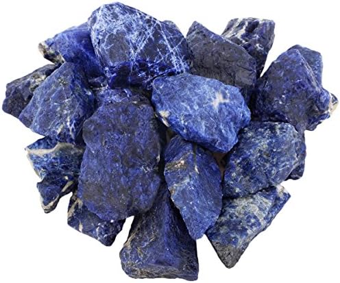 Rockcloud 1 Lb Natural Blue Sodalite Stones for Lapidary and Reiki Healing