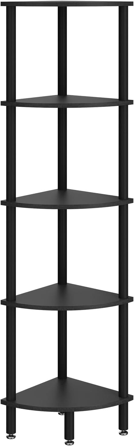 IBUYKE 5 Tier Corner Shelf Stand Black