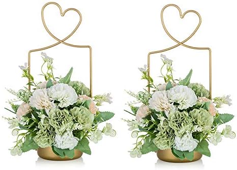 2 Pcs Gold Metal Flower Basket for Wedding Decorations