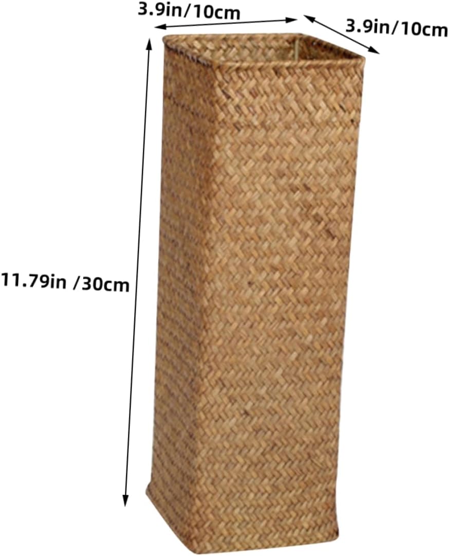 Cabilock 2Pcs Rustic Woven Flower Vase for Home Decor