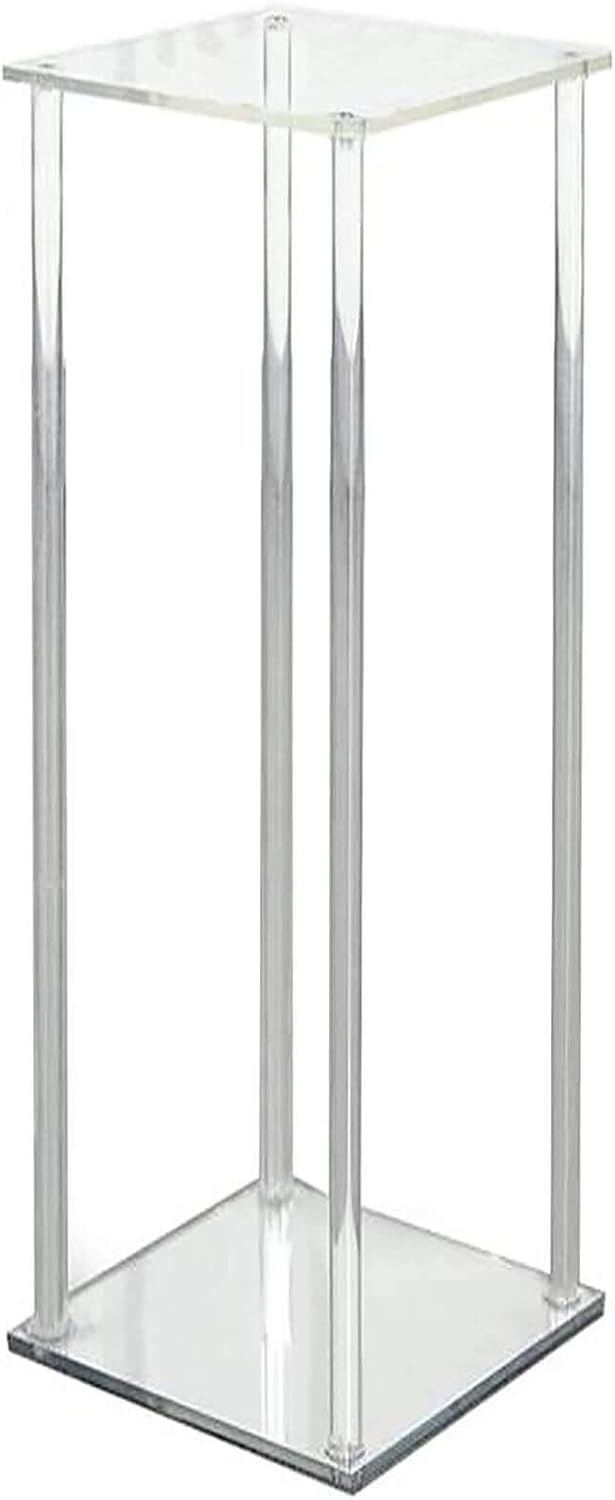 Efavormart 40 Inch Clear Acrylic Floor Vase with Mirror Base