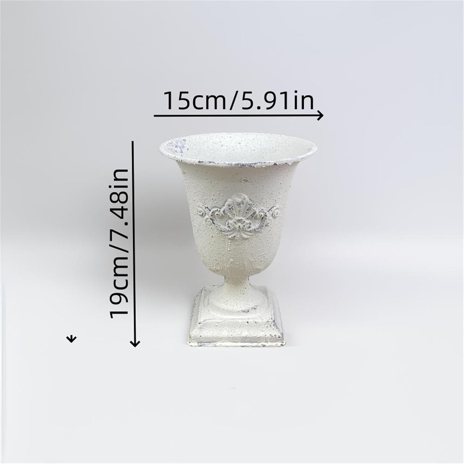 Cayker Chippy Urn Metal French Country Decor
