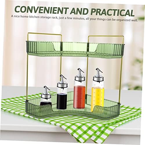 Transparent Two Corner Shelf Organizer for Bathroom and Kitchen