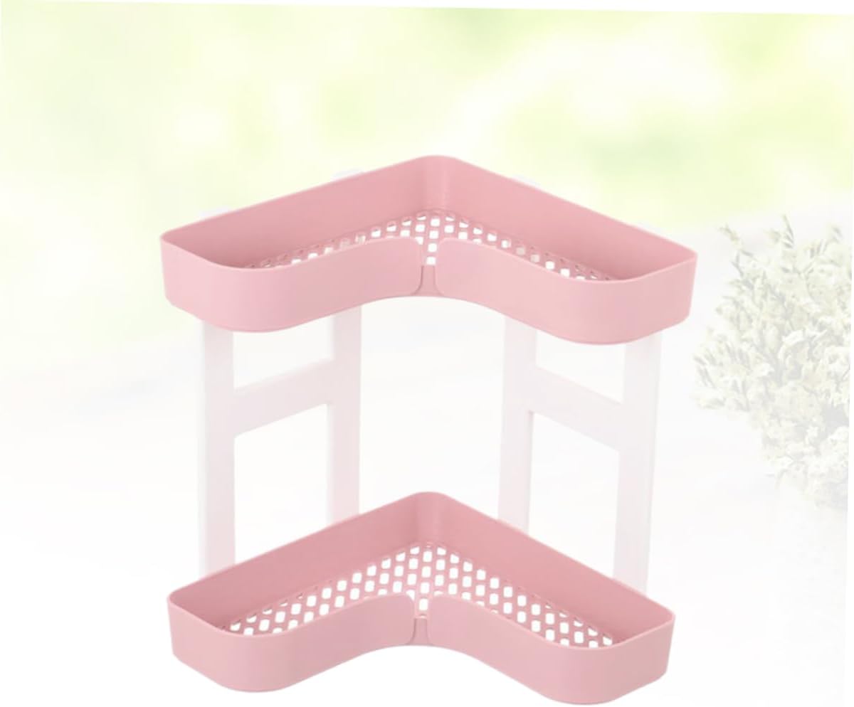 GLEAVI Corner Shelf Organizer 2-Tier Bathroom Storage Rack