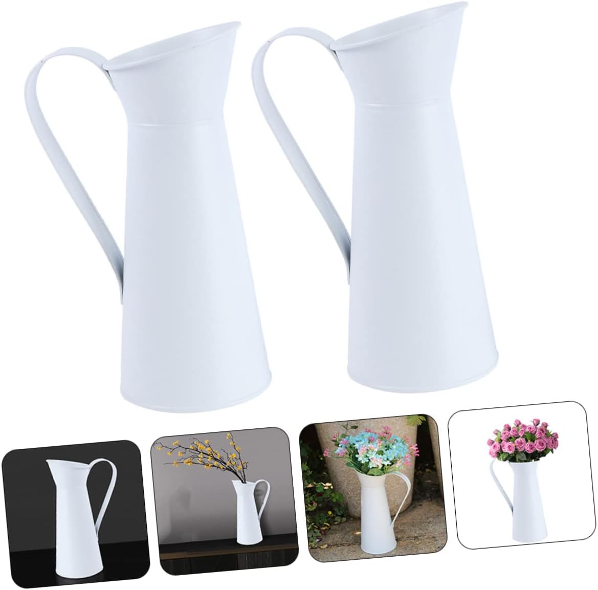 2pcs Simple Iron Vase for Modern Flower Arrangement