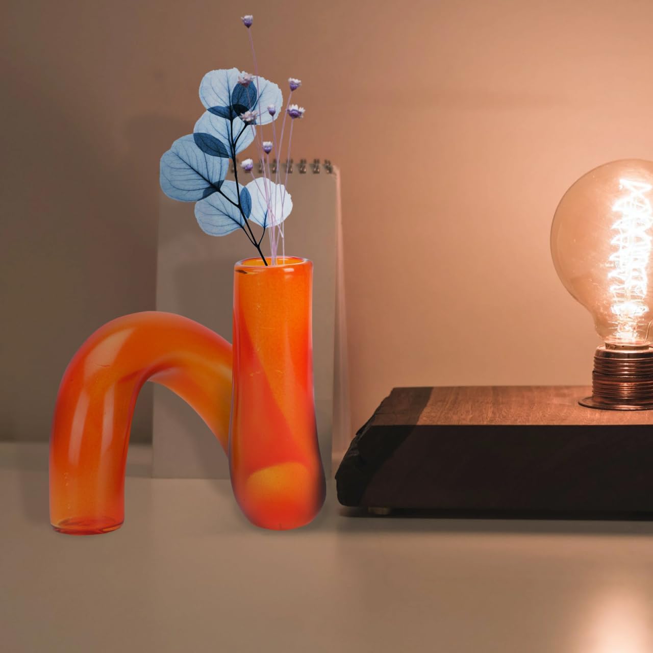 Amosfun Glass Vase for Modern Home Decor