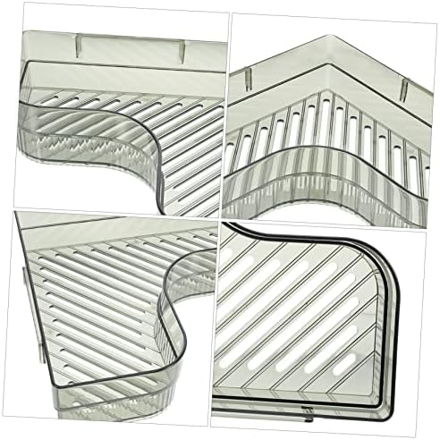 GLEAVI Green Wall-Mounted Bathroom Corner Shelf Storage Rack