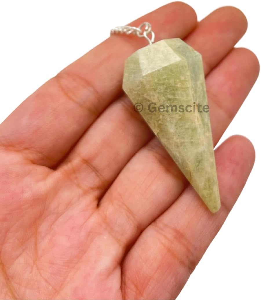 Natural Gemstone Crystal Faceted Pendulum