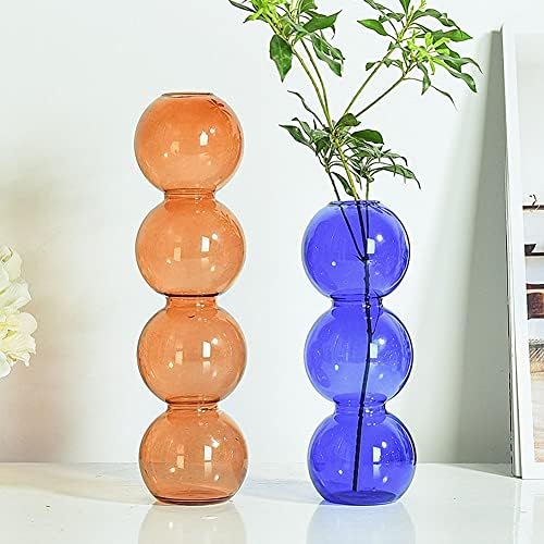 WAYUTO Clear Glass Bubble Vase Modern Home Decor