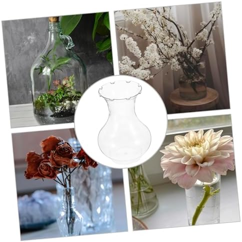 4pcs Clear Plastic Hydroponic Vases for Hyacinth Propagation