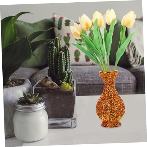 Aluminum Wire Dried Flower Vase for Home Decor
