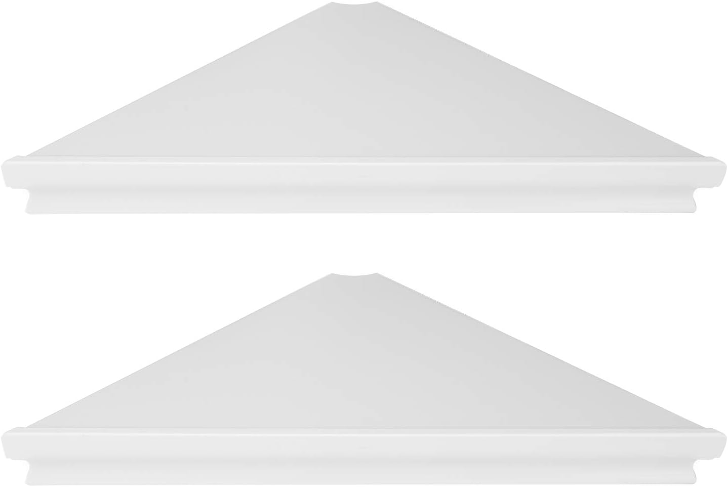 Evron Wall Mount Corner Shelf 2 Pack White