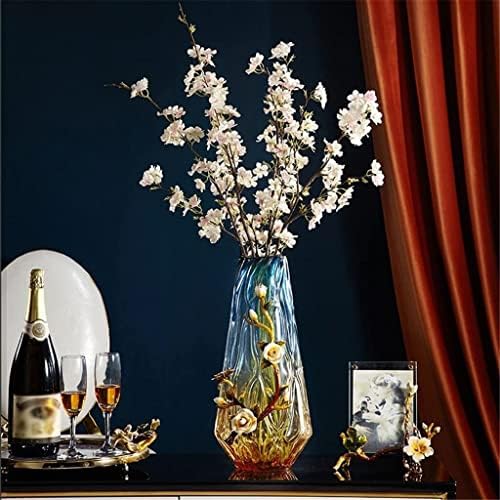 Modern Cream Enamel Glass Artificial Flower Vase