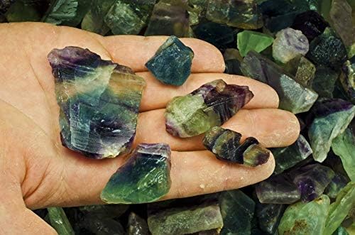 Fantasia 1 lb Rainbow Fluorite Rough Stones