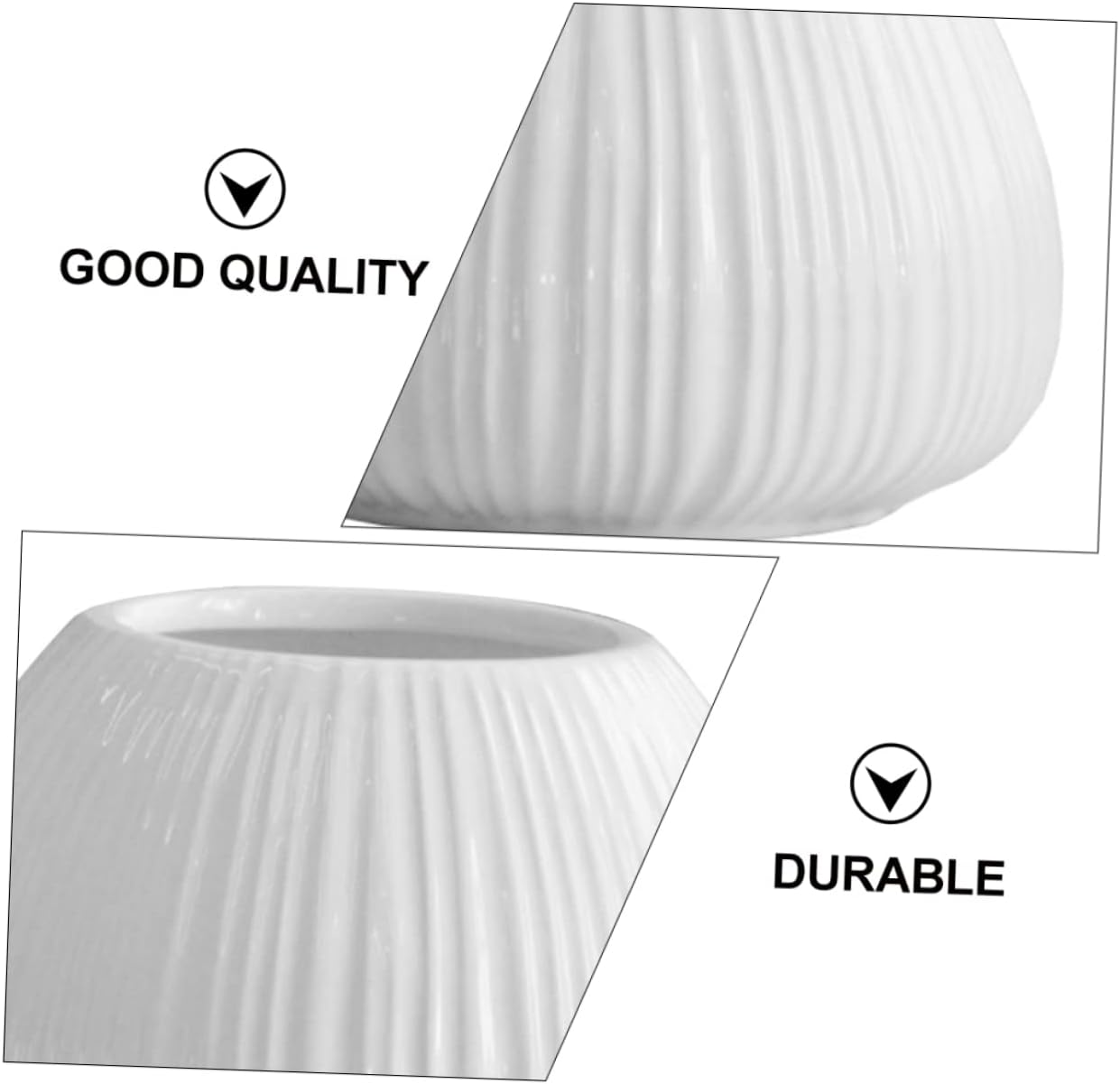 YARNOW Vertical Striped Ceramic Flower Vase for Home Decor