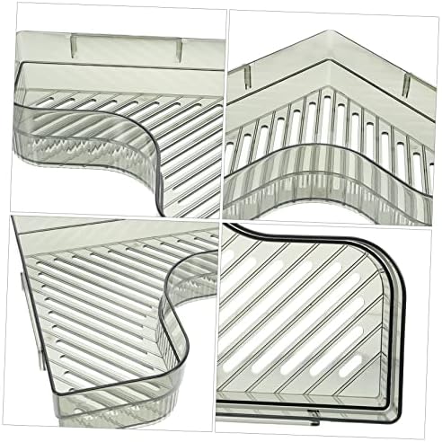 Bathroom Wall Rack with Drainage Green Corner Shelf