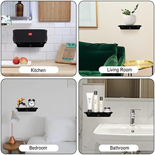 TXEsign Acrylic Floating Shelves 2 Pack Black
