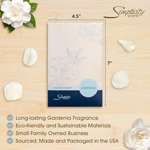 Gardenia Scented Sachets Pack of 6 - Home Fragrance