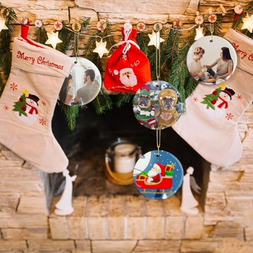 Sublimation Round Ornament Blanks 25Pcs for Heat Press Printing