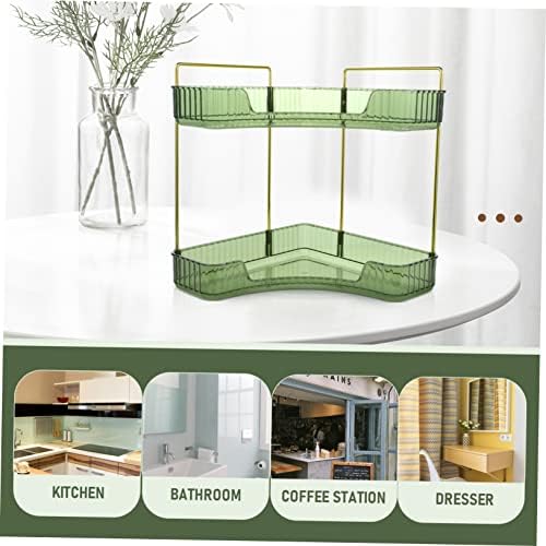 Transparent Two Corner Shelf Organizer for Bathroom and Kitchen