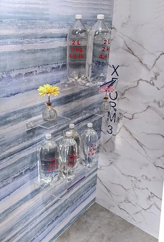 Square Floating Shelf Clear Acrylic Customizable 12x12