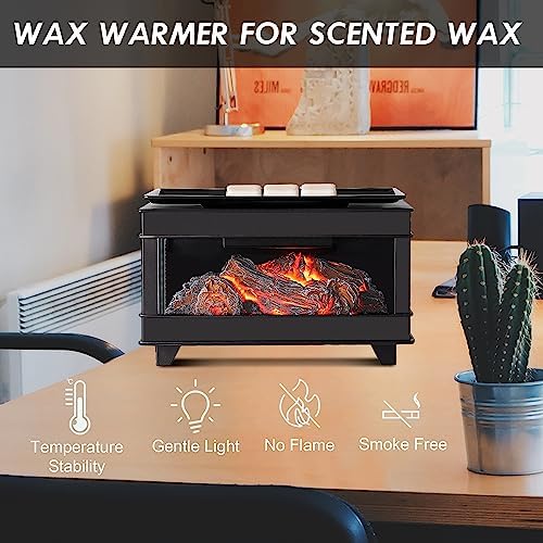 Freestanding Fireplace Wax Warmer with LED Lights