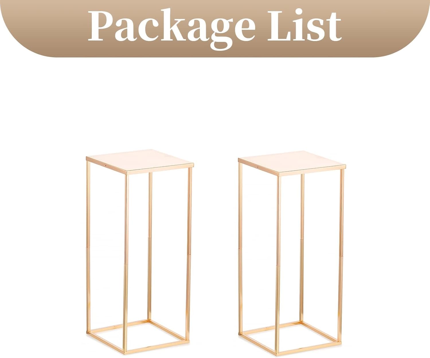 Modern Geometric Gold Wedding Centerpiece Vase 236in Metal Stand