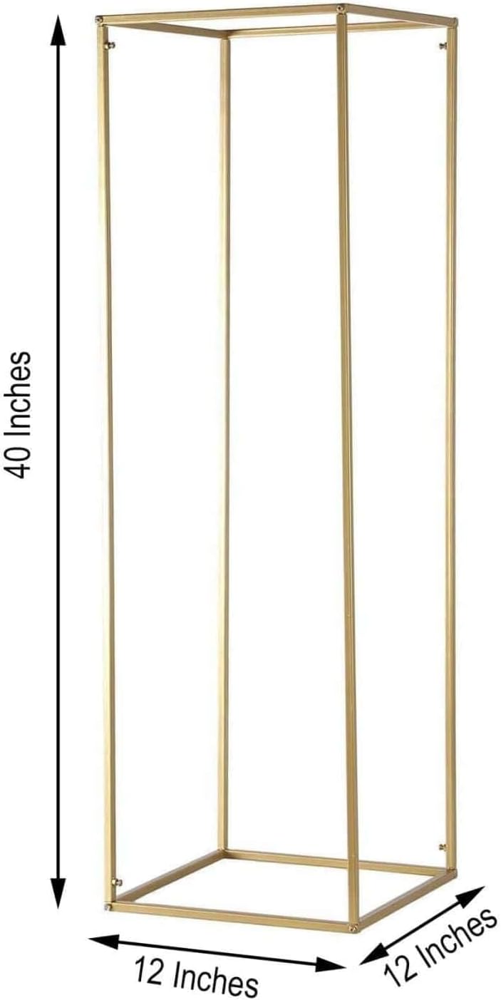 Efavormart 2 Pack 40 Inch Matte Gold Metal Flower Stand