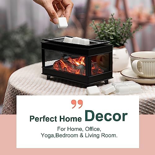 Freestanding Fireplace Wax Warmer with LED Lights