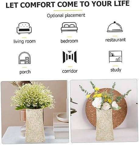 VICASKY Seagrass Woven Flower Vase for Home Decor