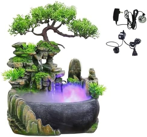 Rockery Stream Tabletop Fountain Indoor Waterfall Desk Fountain