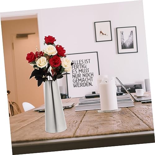 Totority Dried Flower Vase Stainless Steel Modern Decor