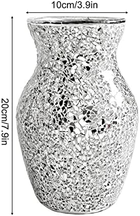 Stunning Handmade Mosaic Crackle Glass Vase