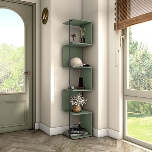 HOMES Inside Out Svenja 60 in Tall Corner Bookshelf