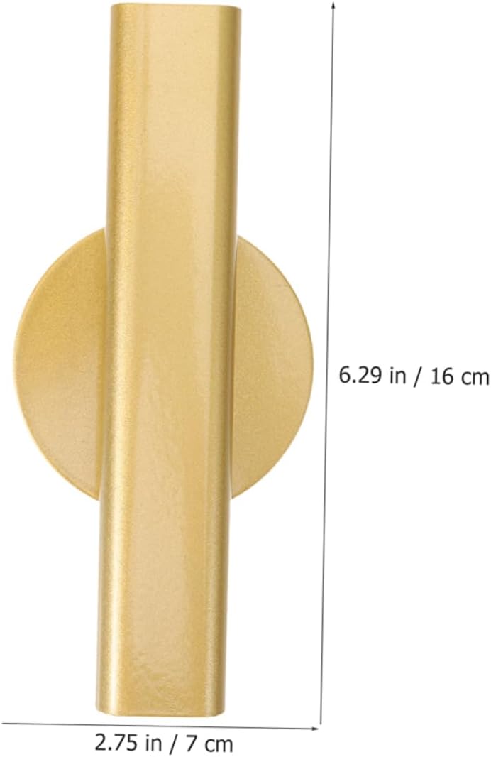 VOSAREA 2pcs Nordic Style Wall Mounted Metal Tube Vase Adhesive Holder