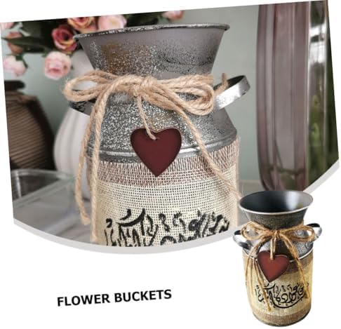 ERINGOGO 2pcs Vintage Flower Bucket Vase