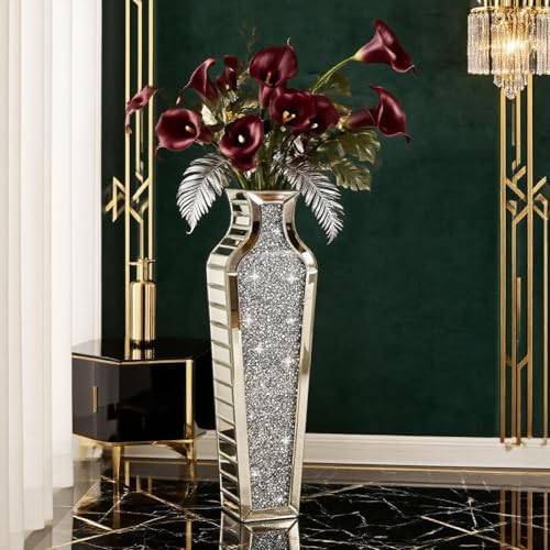 SHYFOY Tall Crushed Diamond Floor Vase 268 Inches