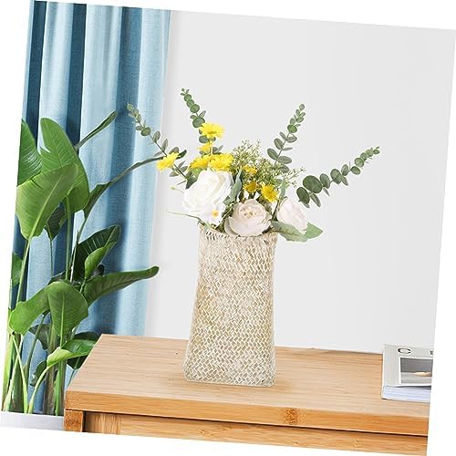 POPETPOP Seagrass Woven Vase for Dried Flowers