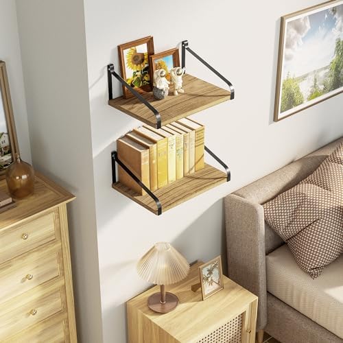 Love-KANKEI Floating Shelves Set of 2 Carbonized Black