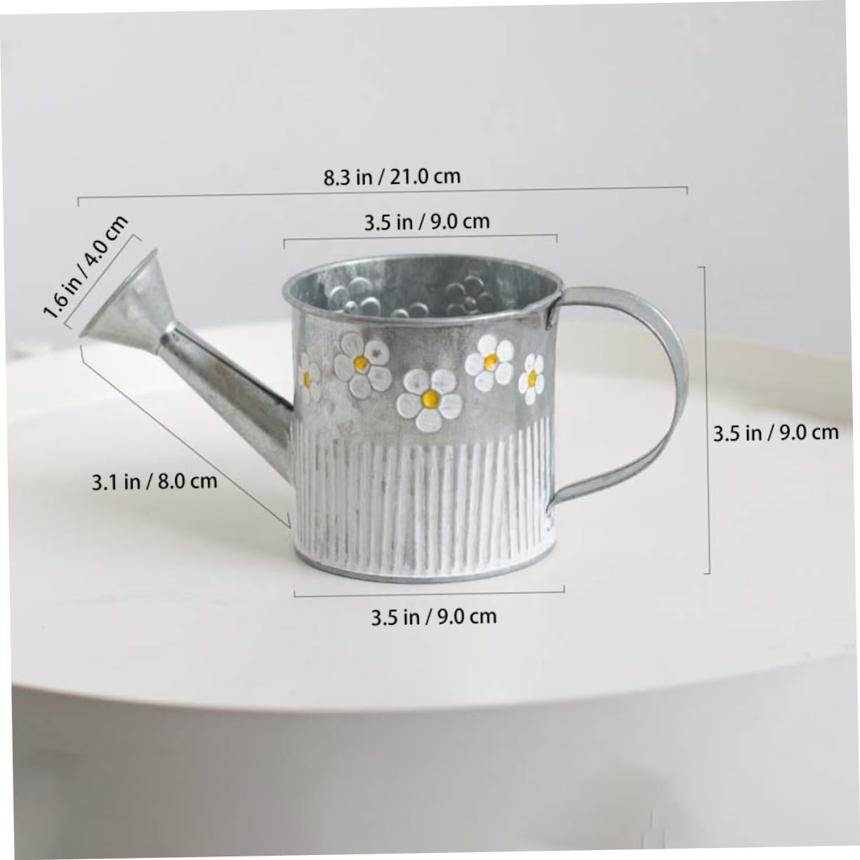 LIFKOME Rustic Tin Watering Can Flower Vase Decor