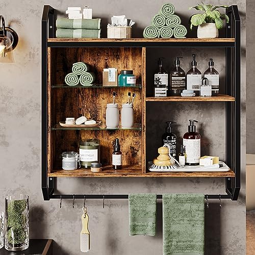 Bestier LED Floating Shelves 34 Inch Industrial Style