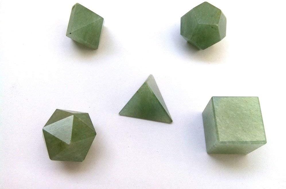 Wow A Green Aventurine Crystal Sacred Geometry Set 5 Stones