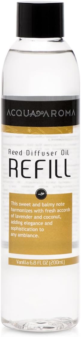Acqua Aroma Vanilla Reed Diffuser Oil Refill 68 FL OZ Made in Brazil