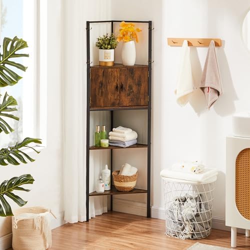 VECELO Corner Cabinet Tall Storage Bookshelf